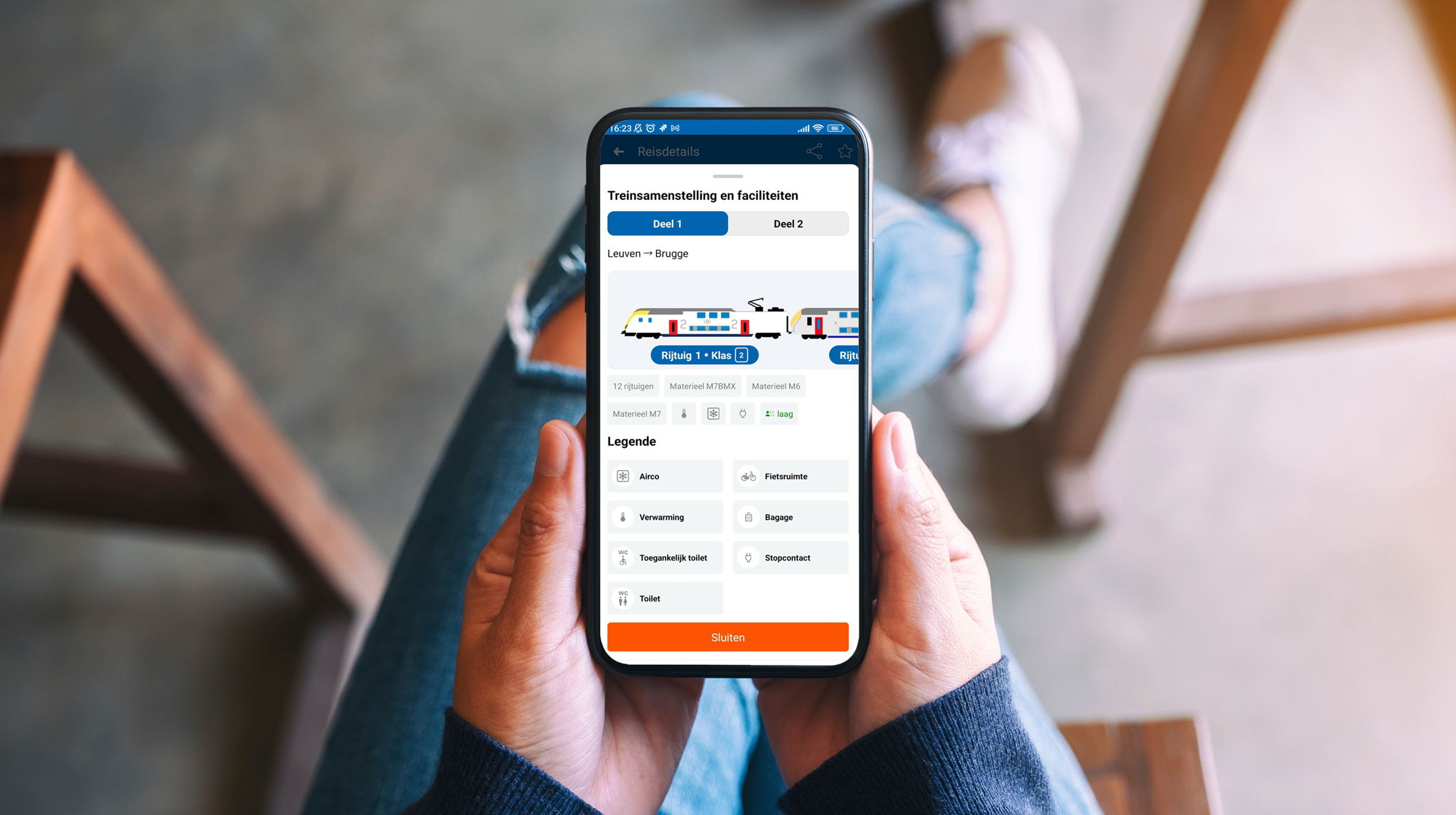 Treinsamenstelling nu ook te zien via NMBS-app